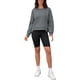 thumbnail image 2 of Sudadera recortada ATHLECHIC para mujeres, suéter de felpa de cuello redondo, suéter oversized de moda, tops de pullover de otoño, S Gris oscuro, 2 of 5