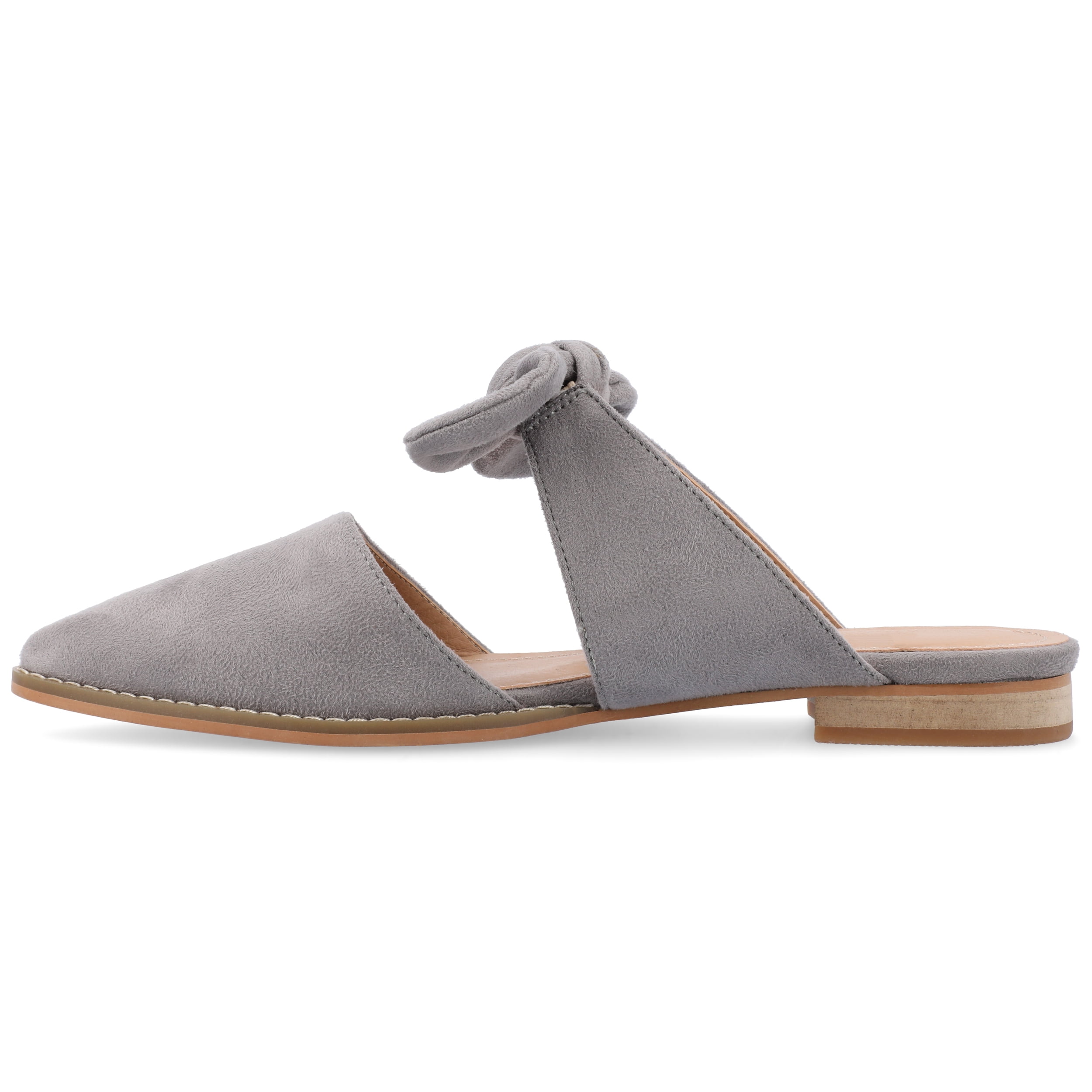 Journee Womens Telulah Narrow Width Slip On Pointed Toe Mule Flats