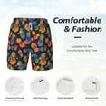 thumbnail image 5 of Lsque Mens Swim Trunks Colorful Pineapples1 Pattern - Bathing Suit Compression Liner - Beach Swim Shorts Swimwear - (S-3XL) - Stretch Quick Dry -3X-Large, 5 of 9