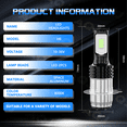 thumbnail image 3 of Compatible with Kawasaki Mule 3000 3010 2003-2008, 2-Pack H6M H6 Led Headlight Bulbs Motorcycle Bulb, 1700lm 8000K Ice Blue, 12v-24v DC, 3 of 11