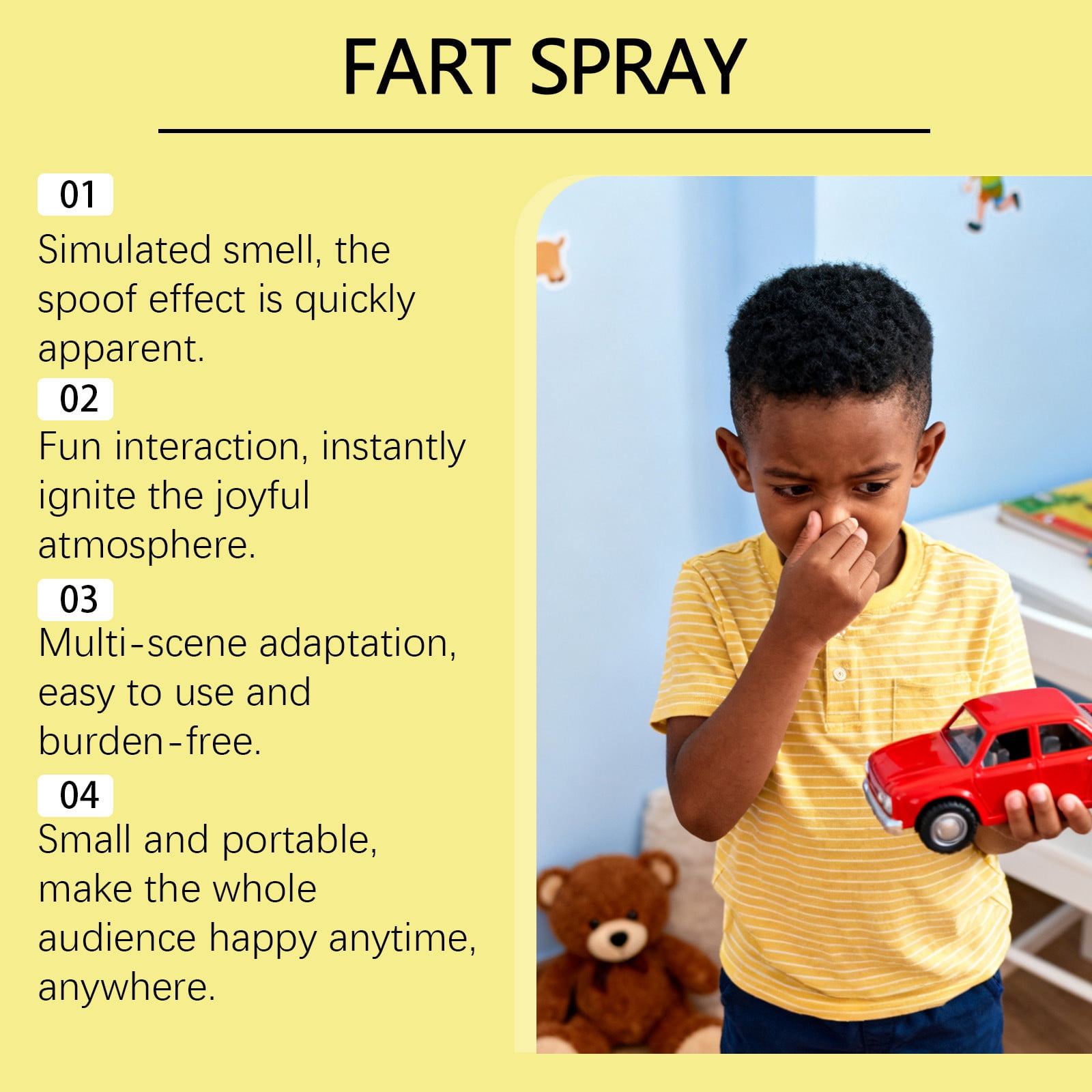 YAMB 50ml Liquid Fart Spray with Realistic Smell, Natural Ingredients Safe Prank Spray for Parties, Non Irritating Formula for Party Interaction, Holiday Trick Games, Friend Gathering Pranks
