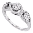 thumbnail image 1 of 14k White Gold Womens Round Diamond Ring 1/2 Cttw, 1 of 1