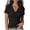 #02 Black 【Mix, Match & Rotate: Stock Up on Daily Colors】, variant on V Neck Tops for Women, Short Sleeve Cross Front Shirts, Slim Fit, Casual Trendy Blouse, Street Summer Vacation Wear | VerBelle,Beige L
