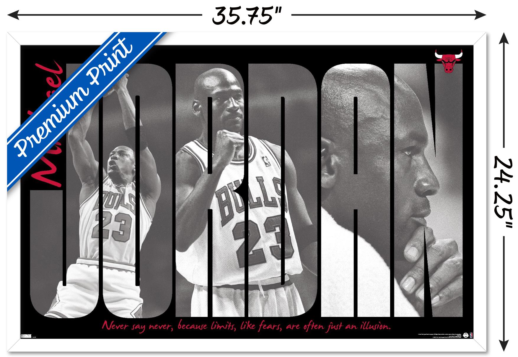 Michael Jordan - Never Say Never Wall Poster, 22.375" x 34" Framed
