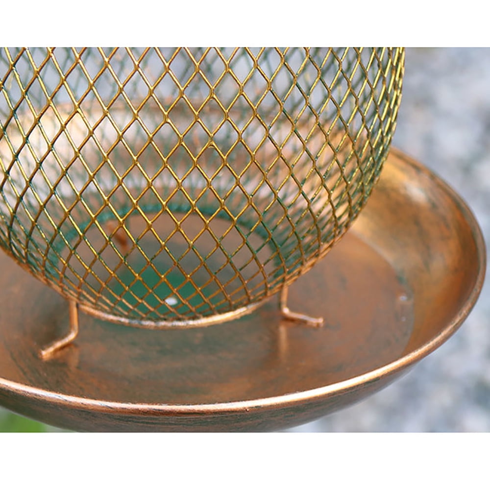 Bird Feeder Lovely Pineapple Shape Metal Waterproof Easy to Fill Outside Bird Feeders Outside Hanging Garden Decor Yard Outdoor Home Decoration Bird Lover Gifts