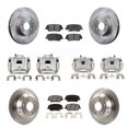 thumbnail image 1 of Transit Auto Front Rear Disc Brake Caliper Rotors and Semi-Metallic Pads Kit (10Pc) for Car 2014-2015 Kia Sorento Limited with 3.3L with Red Painted Calipers KC8-101078S, 1 of 2