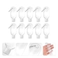 thumbnail image 2 of 10pcs 50ml Botellas recargables con gancho Contenedores desinfectantes de manos Botellas de viaje Contenedores de alcohol (Botellas transparentes Gancho de color aleatorio), 2 of 8