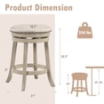thumbnail image 2 of Costway 26.5" Swivel Bar Stools Set of 2 Round Counter Height Barstools with Wooden Frame, 2 of 2