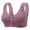 Purple, variant on Hontri Front Closure Bras for Seniors - Wirefree Comfort Bras for Women (Easy Snap, Soft Support & Lift) Wine 3XL