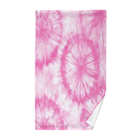 Pure Cotton Face Towel 16x28 Inches Hand Towel Bath Towel Hand Bath Towels Soft Good Water Absorption for Washing Face Wiping Face Pretty Pink Tie-dye