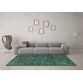 thumbnail image 3 of Ahgly Company Indoor Rectangle Abstract Turquoise Blue Modern Area Rugs, 8' x 10', 3 of 4