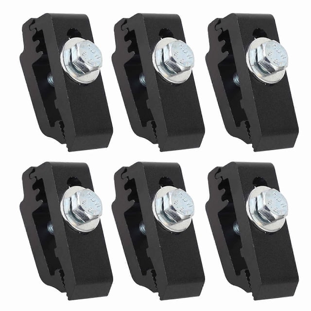 Pack 1112514 Low Pro Aluminum Truck Bed Clamps for Most Truck Beds Black