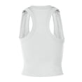 thumbnail image 4 of DHFJKG Tank Tops For Women Summer Ribbed Fitted Crop Top Sleeveless Camisole Scoop Neck Solid Color Workout Gym Clothes, 4 of 5