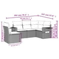 thumbnail image 2 of vidaXL Garden Sofa Set Black, Cream white, 2 of 6