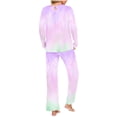 thumbnail image 2 of yievot Lounge Sets for Women Long Sleeve Top with Pants Gradient Printed Loungewear Sleepwear Pajamas Two Piece Outfits for Women, 2 of 5