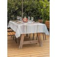 thumbnail image 3 of Outdoor Tablecloth with Umbrella Hole for Patio/Picnic/Party/Camping, Coastal Beach Waterproof Table Cloth Rectangle Table Cover Washable, Summer Nautical Starfish Shell Wooden Gray Blue (60"x 102"), 3 of 9