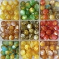 thumbnail image 3 of 8/10/12mm Large Multi-Color Vintage Oil Painting Resin Beads - Green, Blue, Pink, Golden, Brown, Turquoise, Yellow, White, Spherical Craft Beads for DIY Jewelry Making, Necklace, Earrings, 3 of 13
