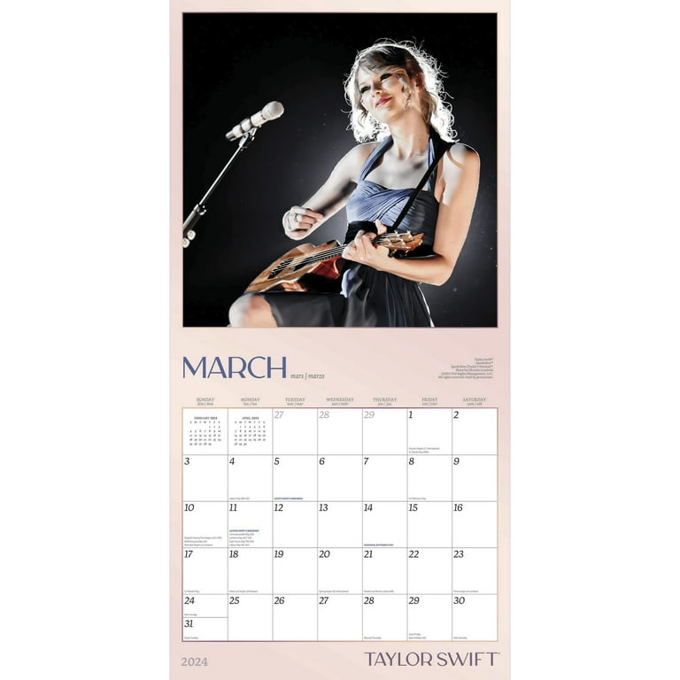 Taylor Swift OFFICIAL, 2024 12 x 24 Inch Monthly Square Wall Calendar, BrownTrout