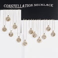 thumbnail image 1 of PVCS Chaîne de Pièce d'Or Jour et Nuit Douze Constellation Collier Couple Collier, 1 of 4