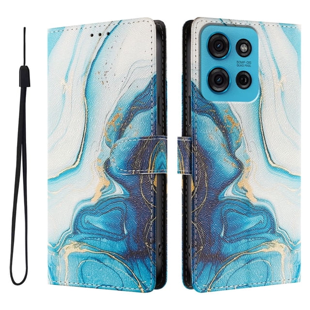 FOXDOCK Funda Tipo Cartera para Motorola Moto G75 con Soporte y Correa – Diseño de Patrones Lindos
