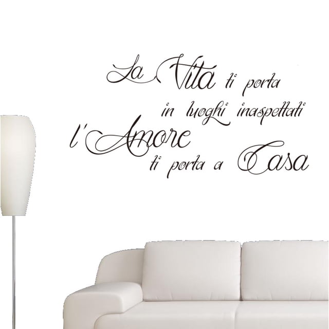 Adhesivo de pared Life Takes You to Unexpected Places, Love Takes You Home