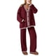 thumbnail image 1 of Conjunto Coordinado PRETTYGARDEN Rojo Vino M Pijama de 2 Piezas, 1 of 8