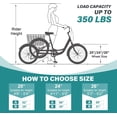 thumbnail image 6 of FICISOG 7 Speed Adult Tricycle for Women, 20/24/26 Inch Adult Trike with Basket, 3 Wheel Bikes for Adults Seniors, Cruise Trike for Shopping Picnic, 6 of 7