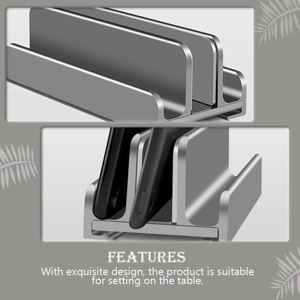 NUOLUX Alloy Vertical Laptop Holder Laptop Bracket Useful Laptop Holder Phone Stand
