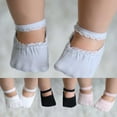 thumbnail image 2 of Infant Baby Girl Summer Cute Lace Non-slip Ankle Strap Soft Cotton Boat Socks, 2 of 10