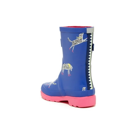 Print Wellies - Kids Girls Welly Print Rubber Mid-Calf Pull On, Zebra, Size 12 M Us Girls