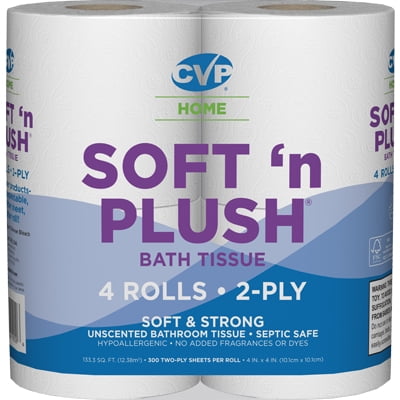 CVP Bath Tissue 4 Roll 2-ply (300 sheets)