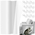 thumbnail image 2 of Cat Anti Scratch Tape 17197inch Transparent PVC Anti Chat Scratch Meubles Protecteur Invisible Autocollant Pelable Cat Training Protectors Tape pour Lit Cuir Canapé Portes Chaises, 2 of 11