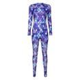 thumbnail image 2 of Alvivi Women Mermaid Costume Yoga Jumpsuit 3D Digital Print Long Sleeve Zip-Up Bodysuit Romper Type C XL, 2 of 7