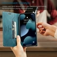 thumbnail image 6 of for iPhone 13 Wallet Case PU Leather Flip Book Style Folio Strong Magnetic Closure RFID Blocking Protective Cover Credit Card Holder Kickstand Function Men for iPhone 13 - 6.1", Blue, 6 of 10