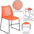 thumbnail image 4 of YouLLin  Home and Office Orange Sled Base Stack Chair with Air-Vent Back - Guest Chair, 4 of 9