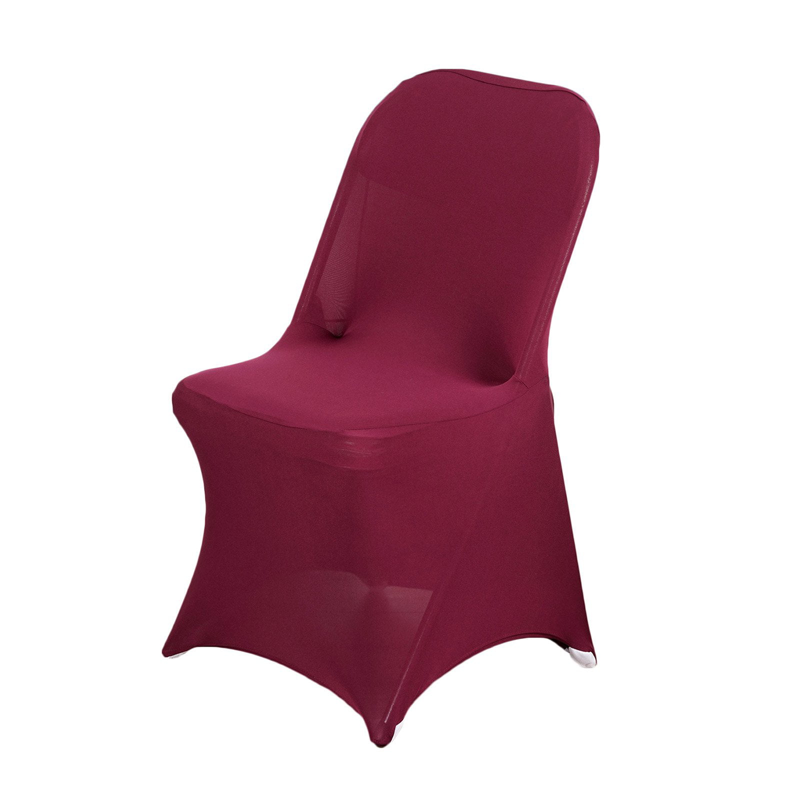 Efavormart Stretchy Spandex Fitted Folding Chair Cover Dinning Event Slipcover For Wedding Party Banquet Catering- Burgundy