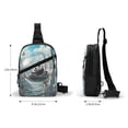 thumbnail image 4 of Lsque Panda In Futuristic City Pattern Chest Package – Foldable Waterproof Chest Bag with Adjustable Shoulder Strap, Double Zipper Compartments & D-Buckle Design, 4 of 7