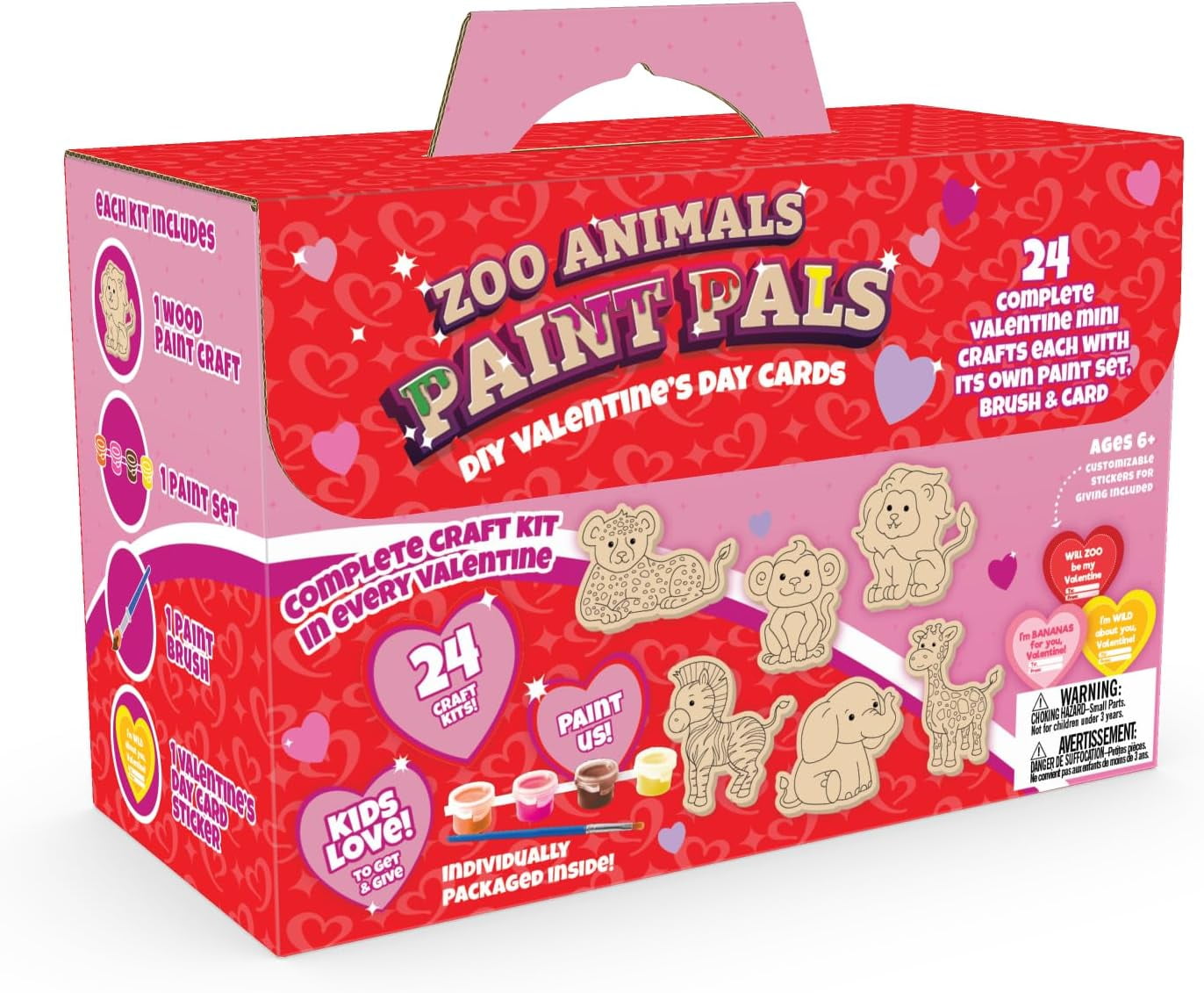 Valentines Day Cards for Kids Classroom -Sweet Treats Diamond Painting Kits (24ct)-Perfect Gifts for Kids School Exchange w Boys & Girls- Includes Sweet Gem Craft Activity & Sticker