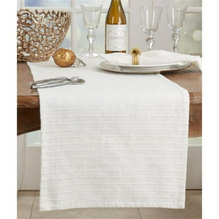 

Saro Lifestyle 896.I1672B 16 x 72 in. Shimmer Stripe Table Runner Ivory