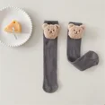 thumbnail image 1 of Calcetines largos hasta la rodilla de algodón suave para niños pequeños, calcetines de oso lindo, ropa de invierno para niñas de 2 a 8 años, nuevos, 1 of 6