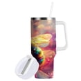 thumbnail image 2 of DIXRUYEE Steel Water Bottles Tumbler Creative Radiant Bee in Bloom Pattern 40oz/30oz, 2 of 9