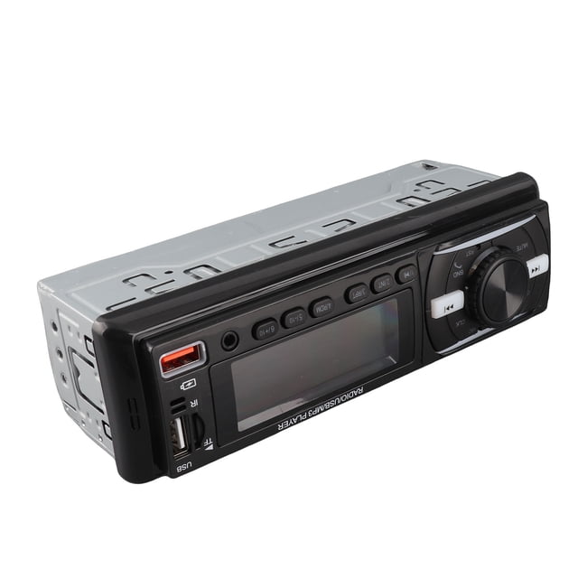 M Buder Radio Estéreo para Coche Auto Single DIN In-Dash Reproductor MP3 Sistema de Audio Inalámbrico Bluetooth 5.1 Pantalla LCD Luces RGB Soporte USB Carga Rápida AUX