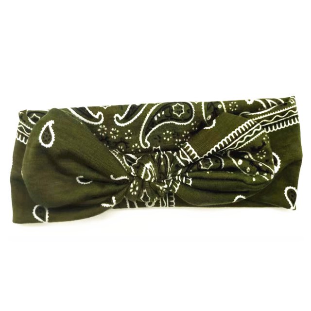 Banda para el cabello con orejas de conejo estampadas para adultos, accesorios para el cabello de moda con orejas de conejo de anacardo, estilo europeo y americano