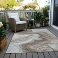 thumbnail image 6 of Addison Rugs Chantille Indoor/Outdoor Transitional Abstract Taupe Washable Rectangle Rug, 5' x 7'6", 6 of 6