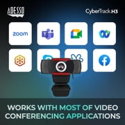 Adesso CyberTrack H3 Webcam 1.2 Megapixel 30 fps USB 2.0 1280x720 Video CMOS Sensor Manual-Focus Microphone for PC & Laptop, Black