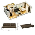 thumbnail image 7 of Vineego Modern Convertible Fabric Futon Sofa Bed, Brown, 7 of 7