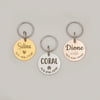 Engravable Round Pet ID Dog Tags - Personalized Stainless Steel Front and Back Emergency Pet Accessories for Pet Collars - Custom Name, Icon, and Contact Pet Tags [Gold]