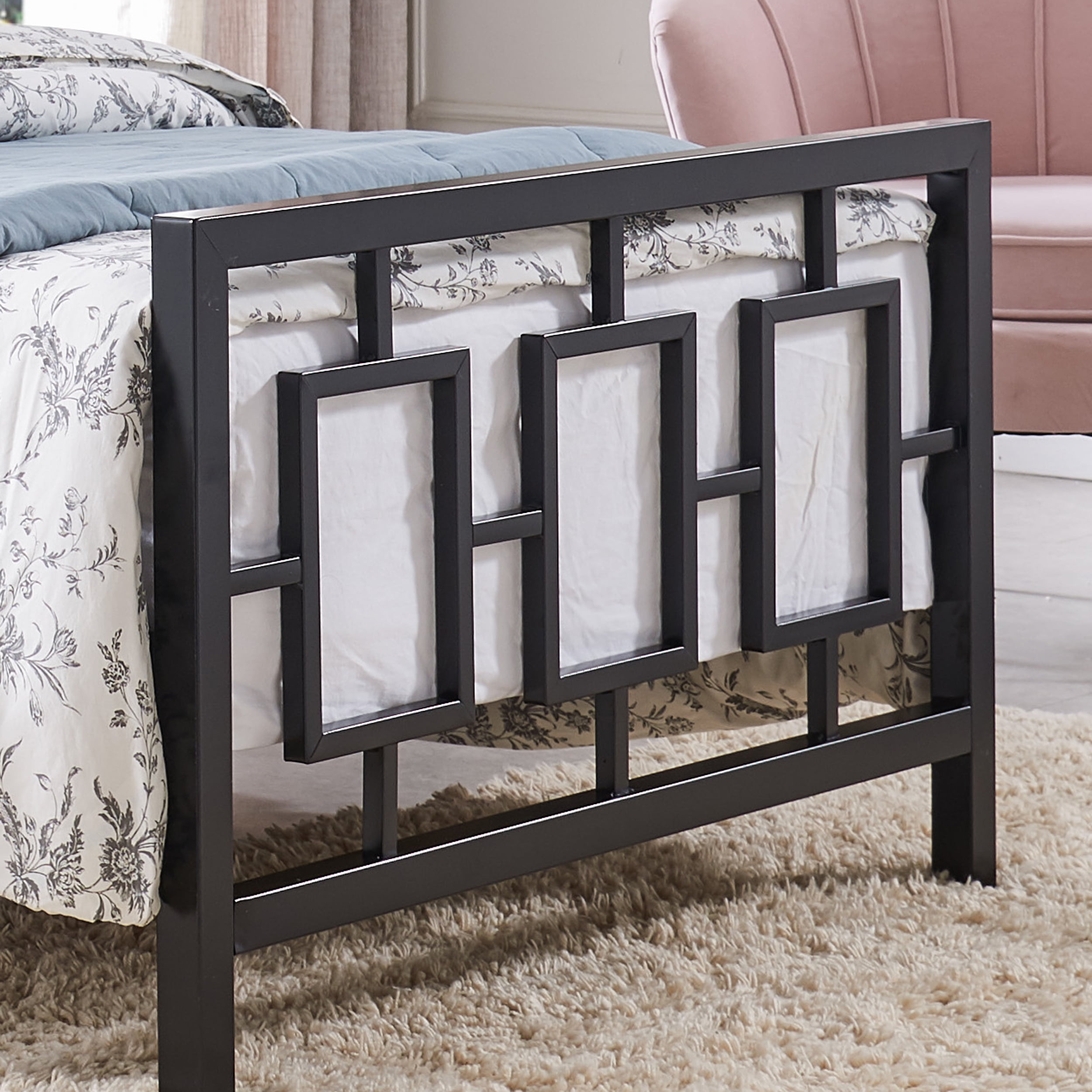 Noble House Krystin Modern TwinSize Iron Bed Frame, Flat, 58 OFF