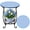 Blue Tile Style, variant on 14" Round Mosaic Side Table, Decorative Ceramic Tile Accent Table for Indoor & Outdoor, Versatile Plant Stand & End Table for Patio, Porch, Balcony, Garden & Living Room (Sturdy Metal Base)