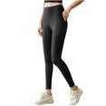 thumbnail image 2 of Pantalones deportivos casuales de cintura alta para mujer, con efecto lifting y medias de seda., 2 of 3